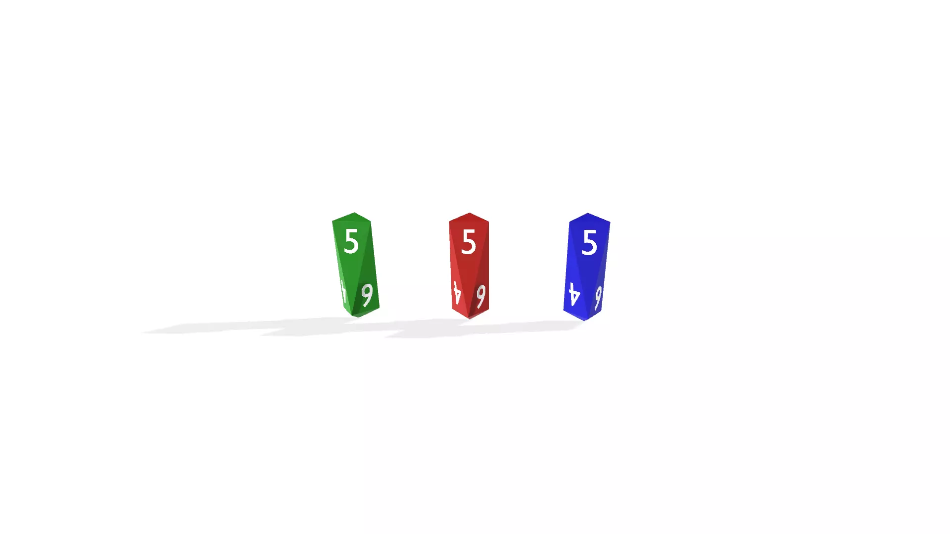 Crystal D6 Free low-poly 3D model_0