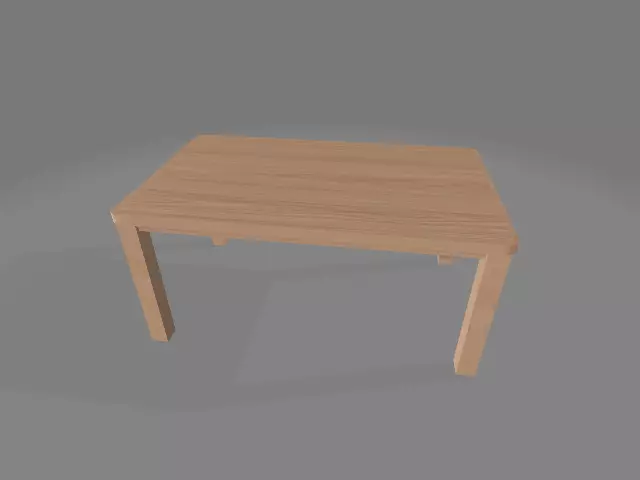 Table Free low-poly 3D model_0