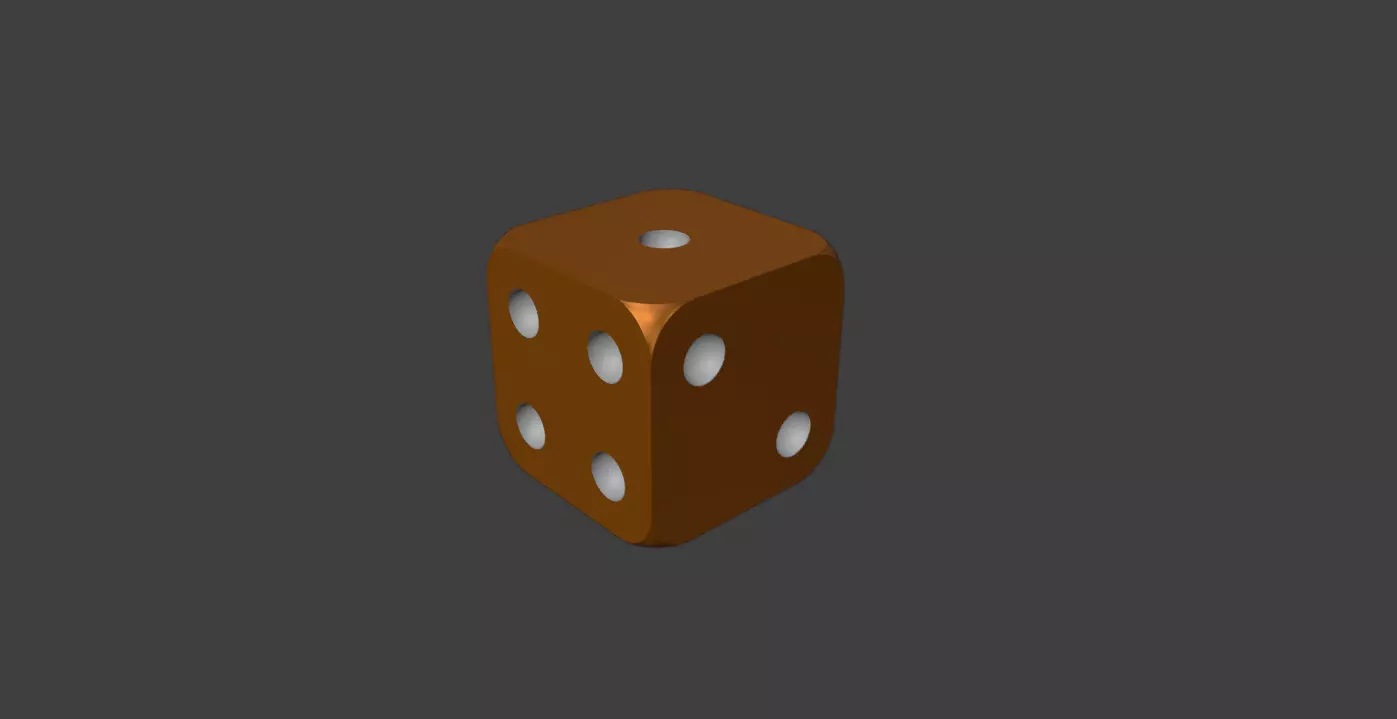 D6 - Die Free low-poly 3D model_0