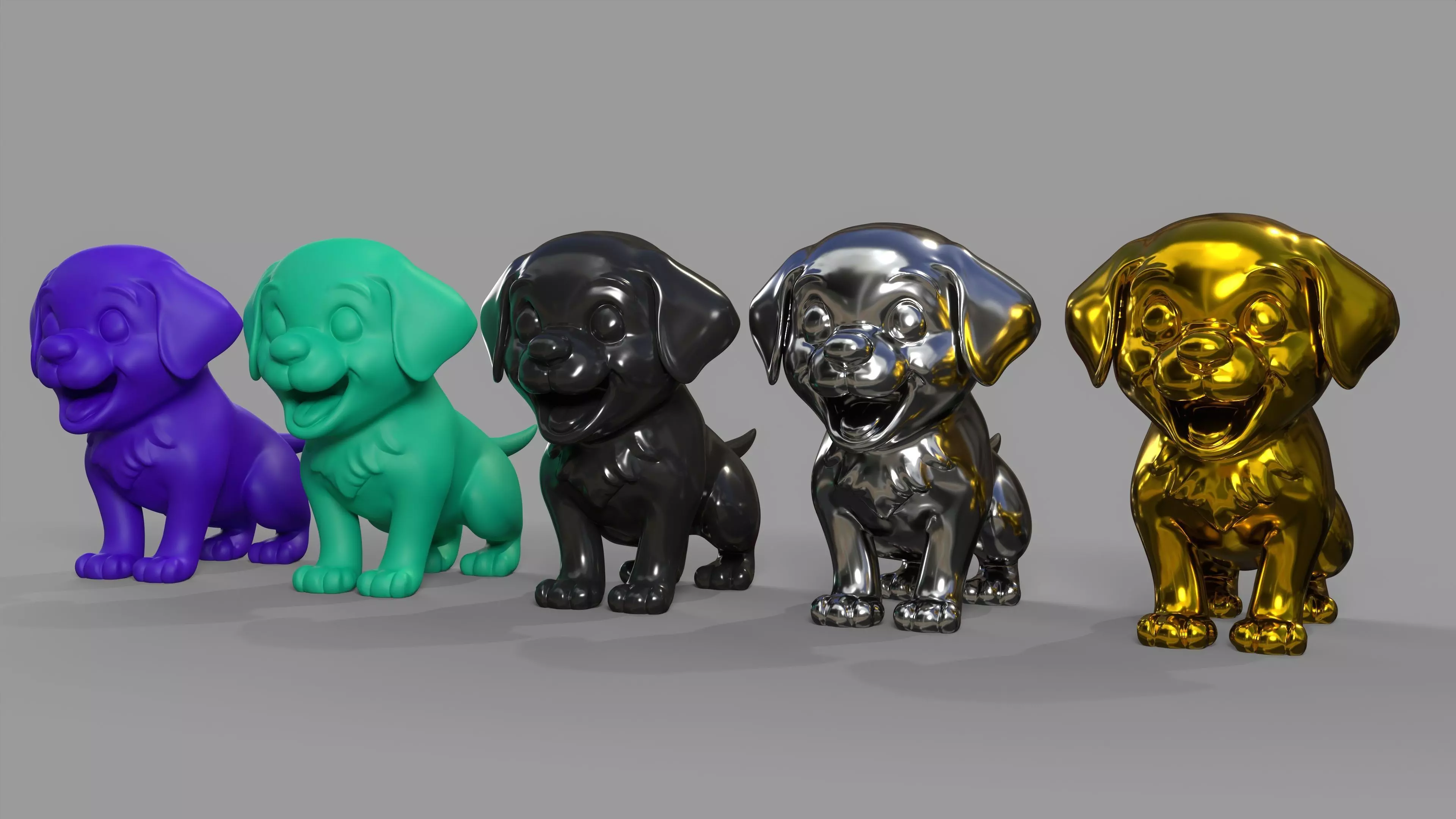 Golden Retriever Figurine 3D print model_0