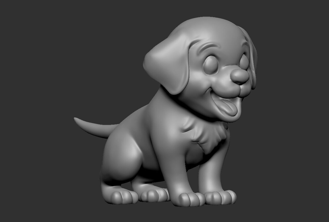 Golden Retriever Figurine 3D print model_8