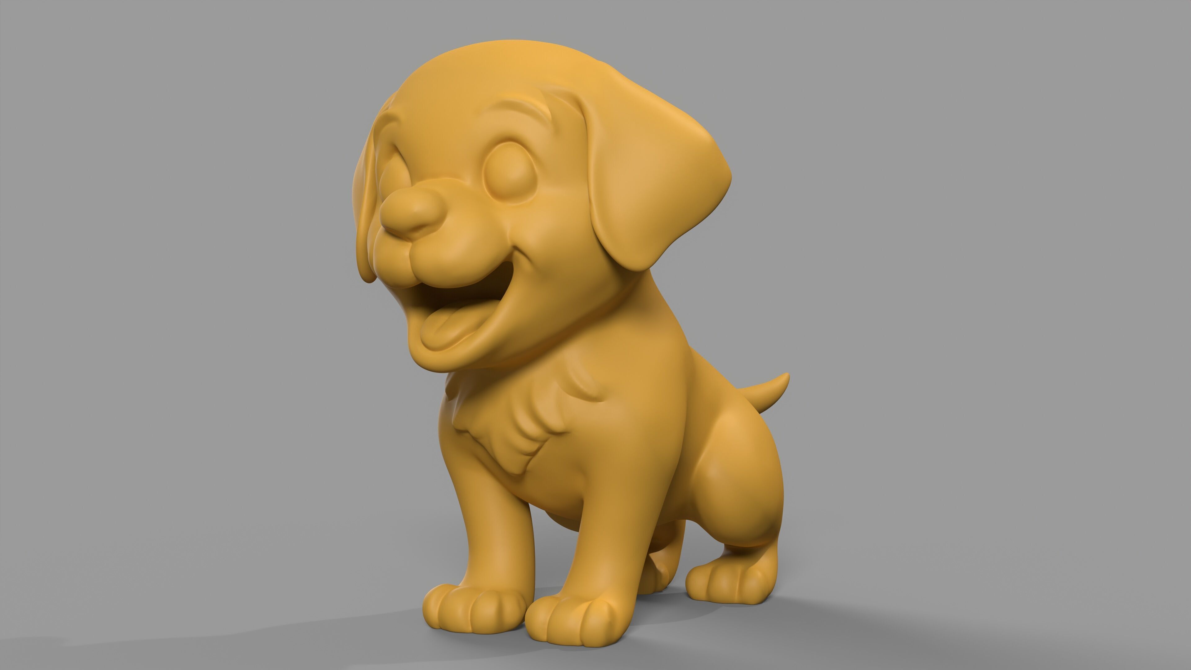 Golden Retriever Figurine 3D print model_2