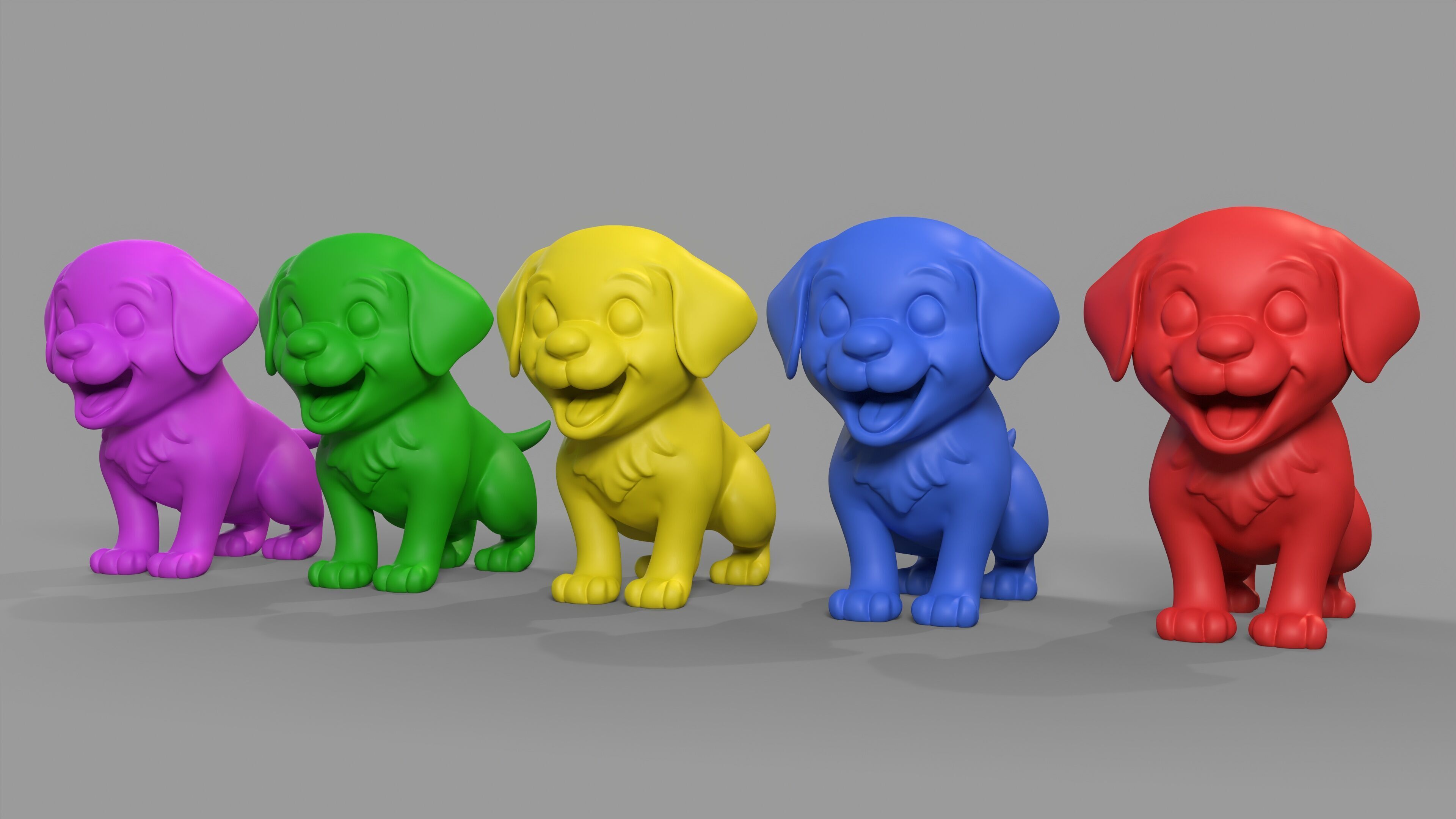 Golden Retriever Figurine 3D print model_3