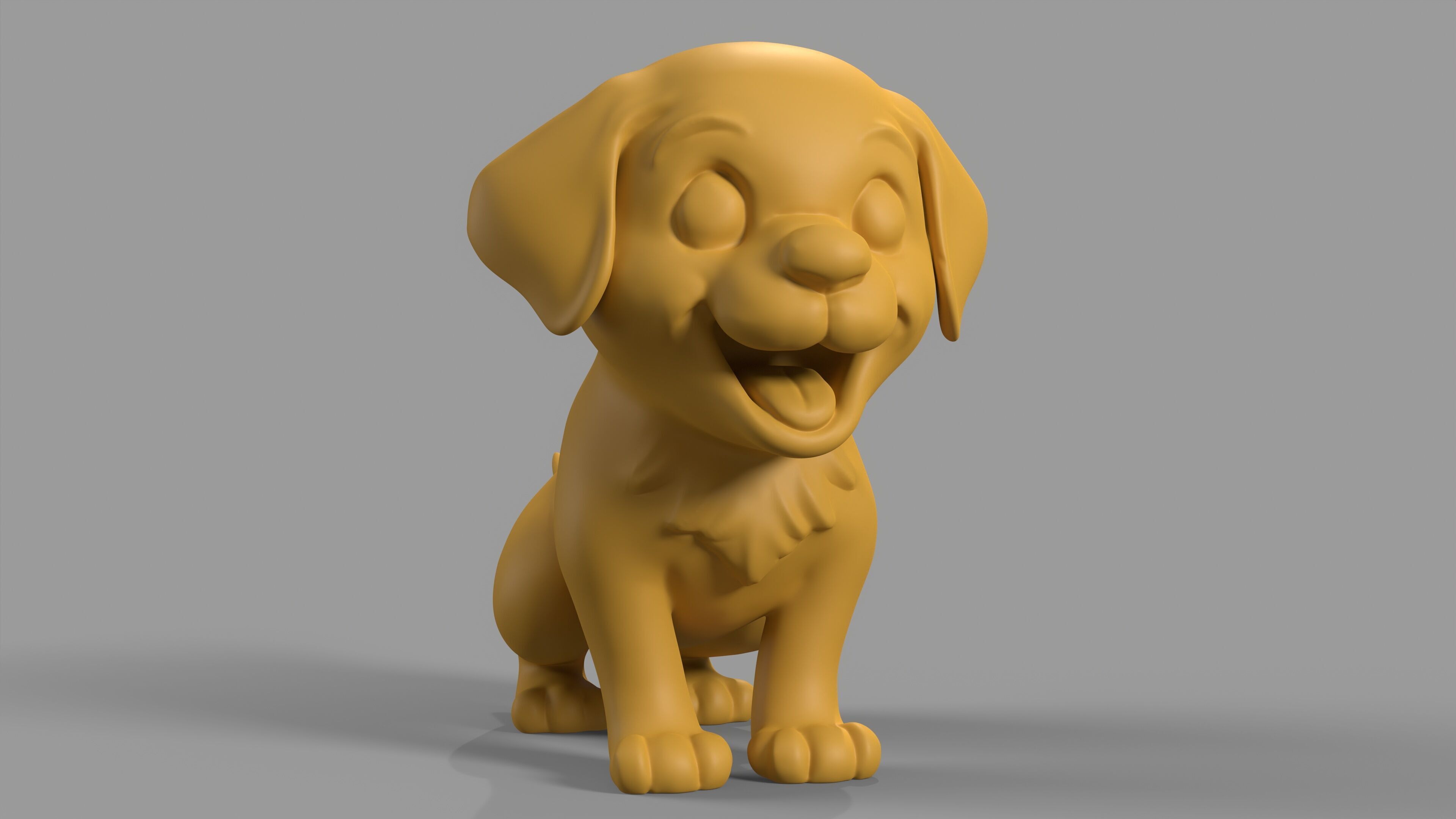 Golden Retriever Figurine 3D print model_5