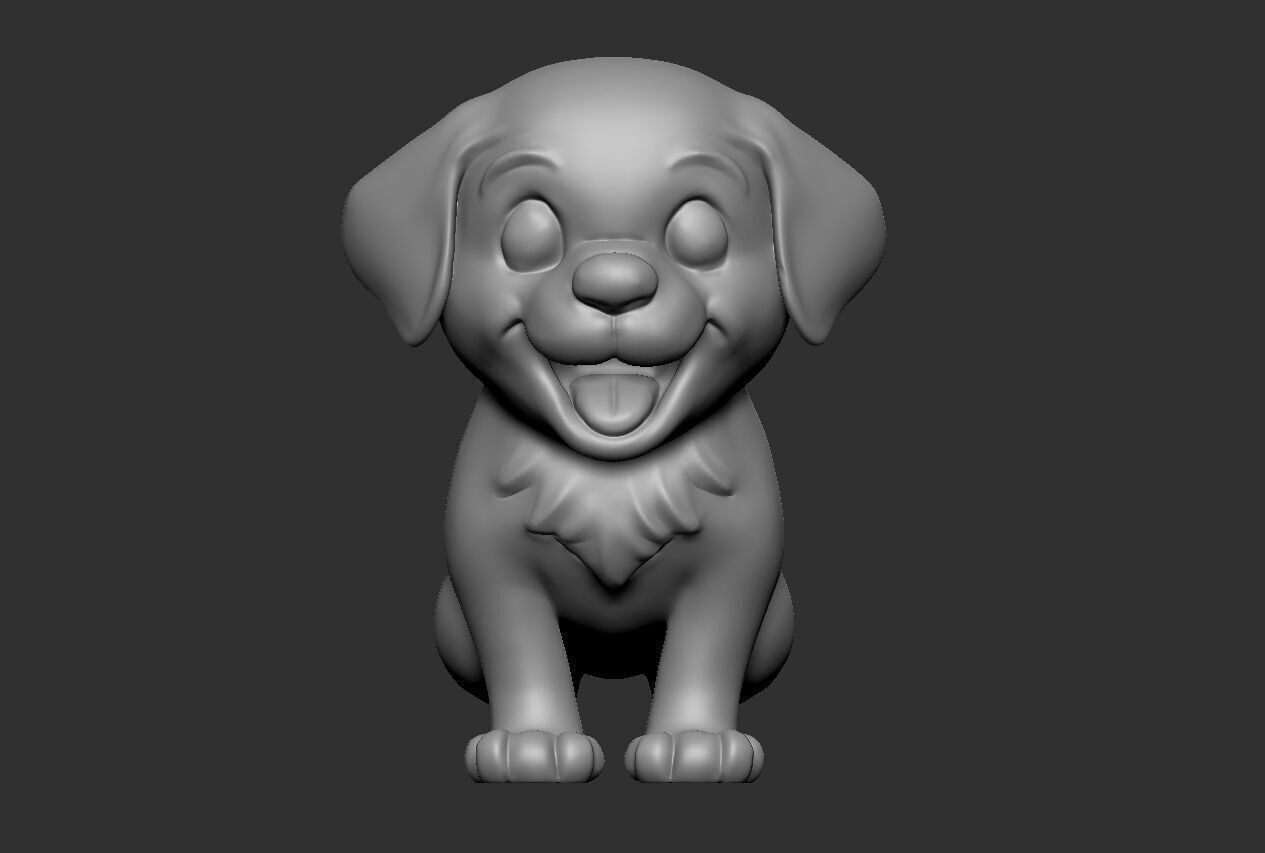 Golden Retriever Figurine 3D print model_9