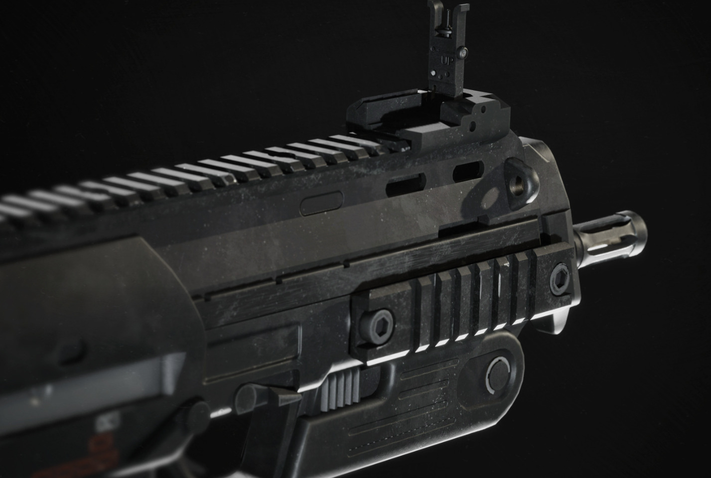 Battle Ready MP7A1 Low-poly 3D model_4