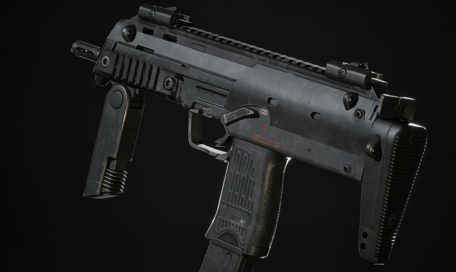 Battle Ready MP7A1 Low-poly 3D model_2