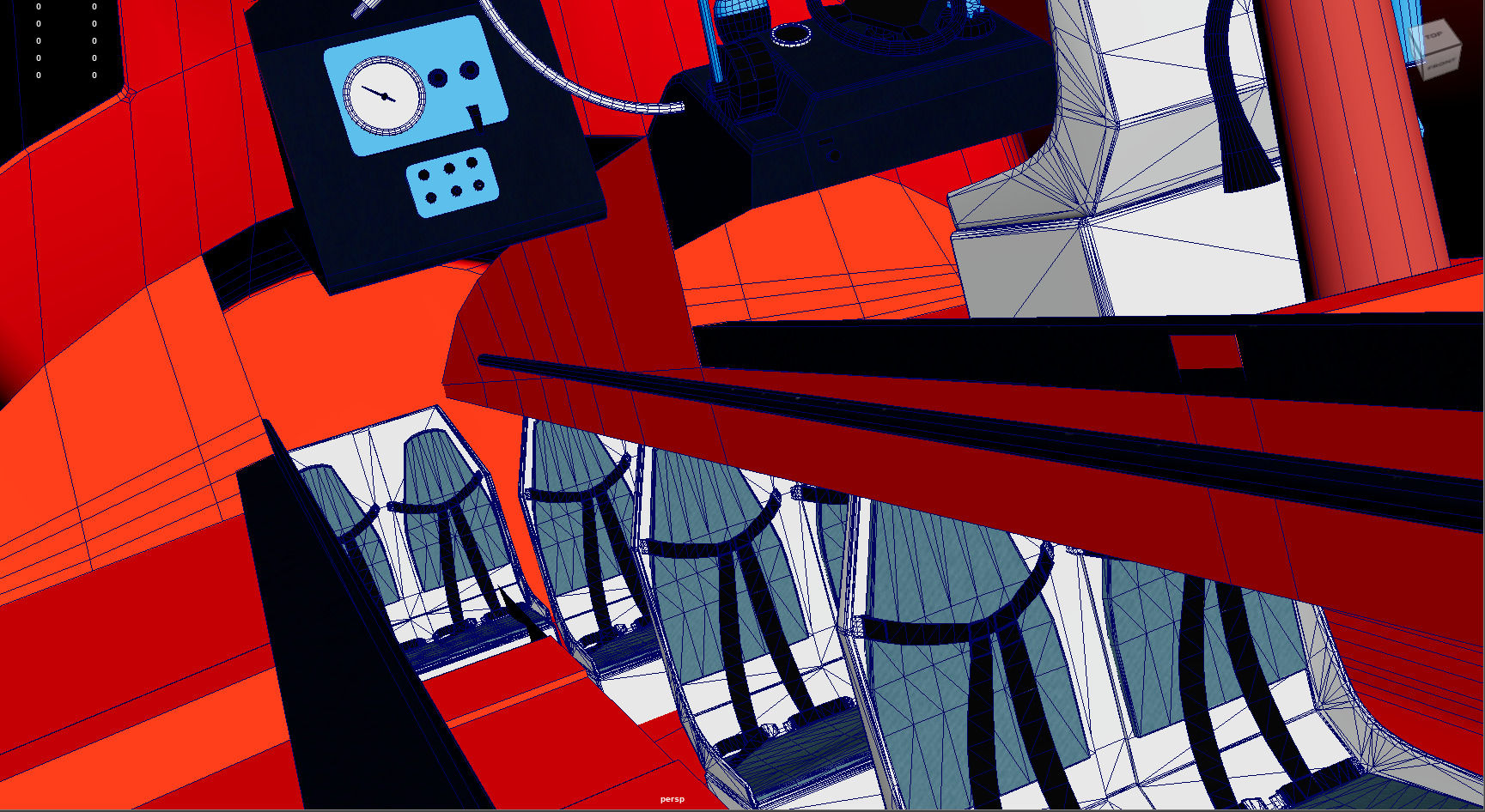 Lifeboat with Full Frame Complete Exterior and Interior Low-poly 3D model_5