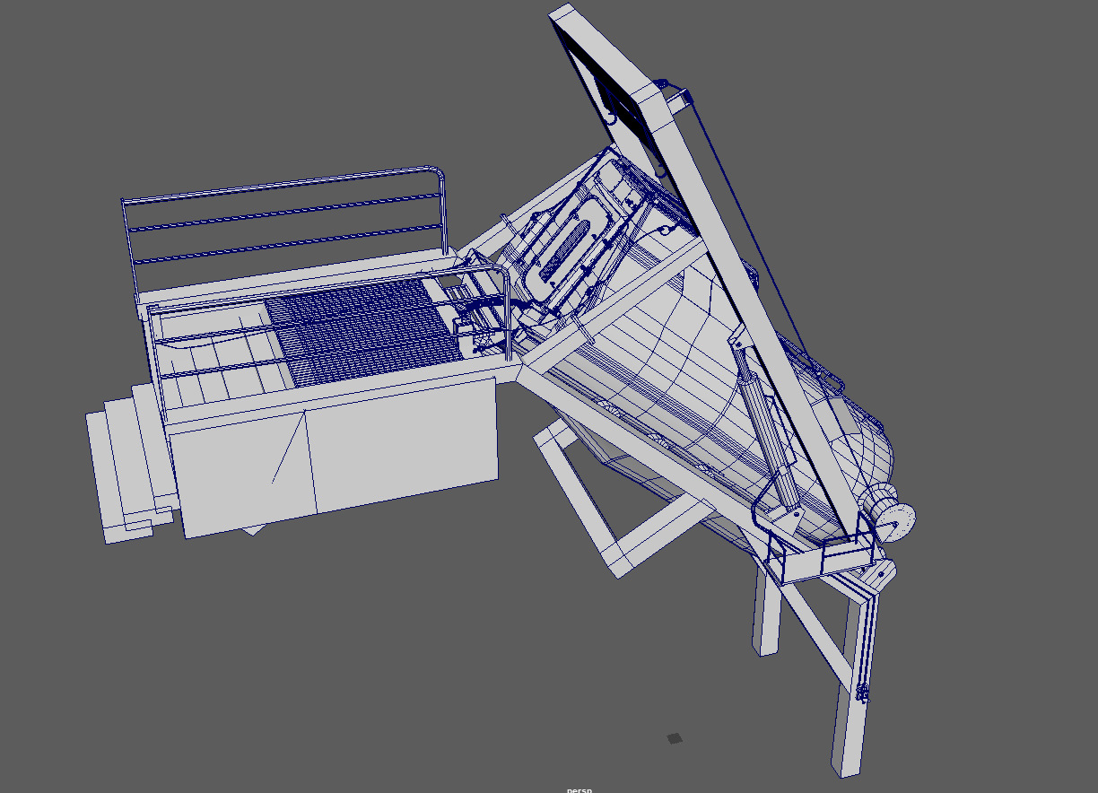 Lifeboat with Full Frame Complete Exterior and Interior Low-poly 3D model_2