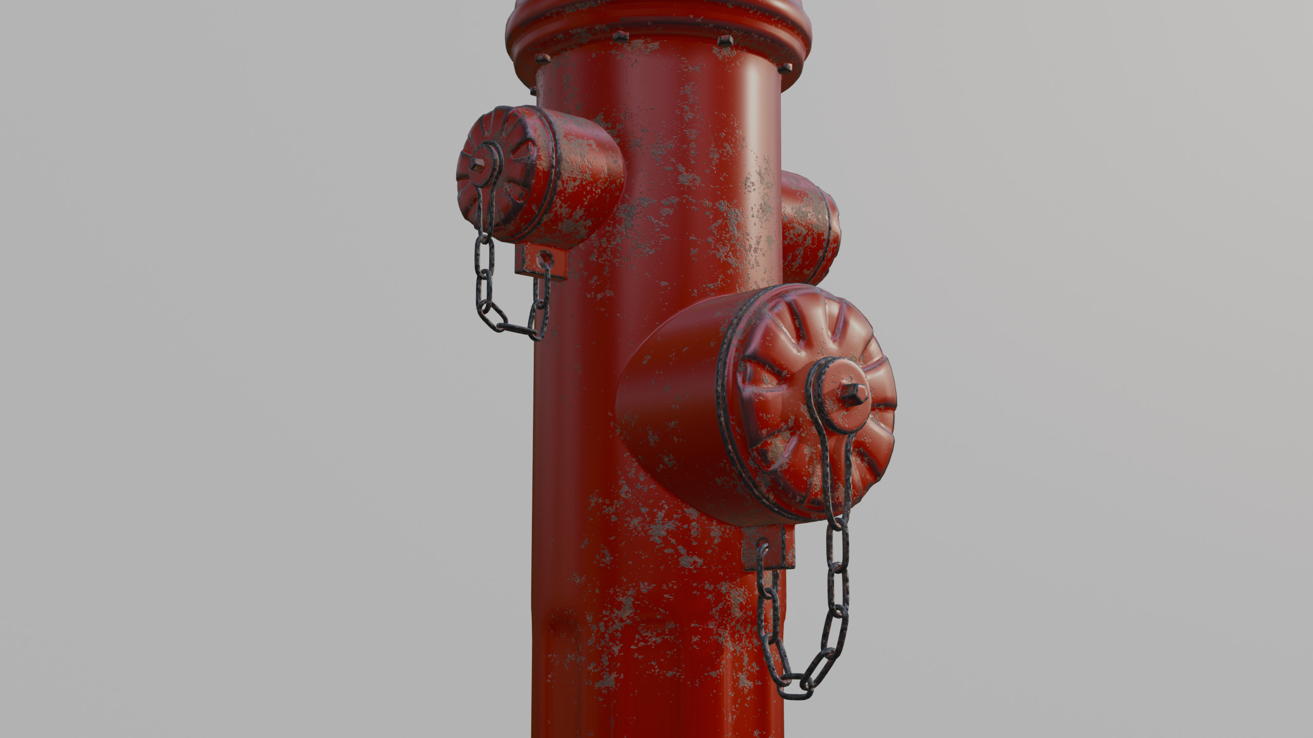 Damaged Fire Hydrant  3D model_3