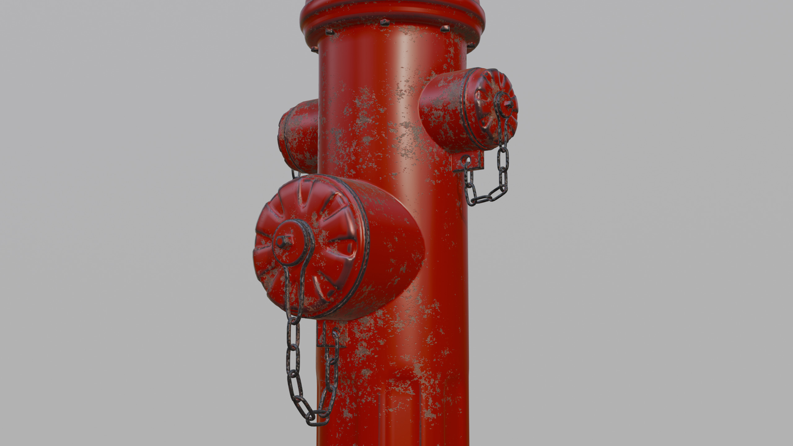 Damaged Fire Hydrant  3D model_4