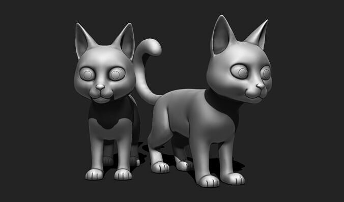 Cartoon Cat for 3D Printing 3D print model