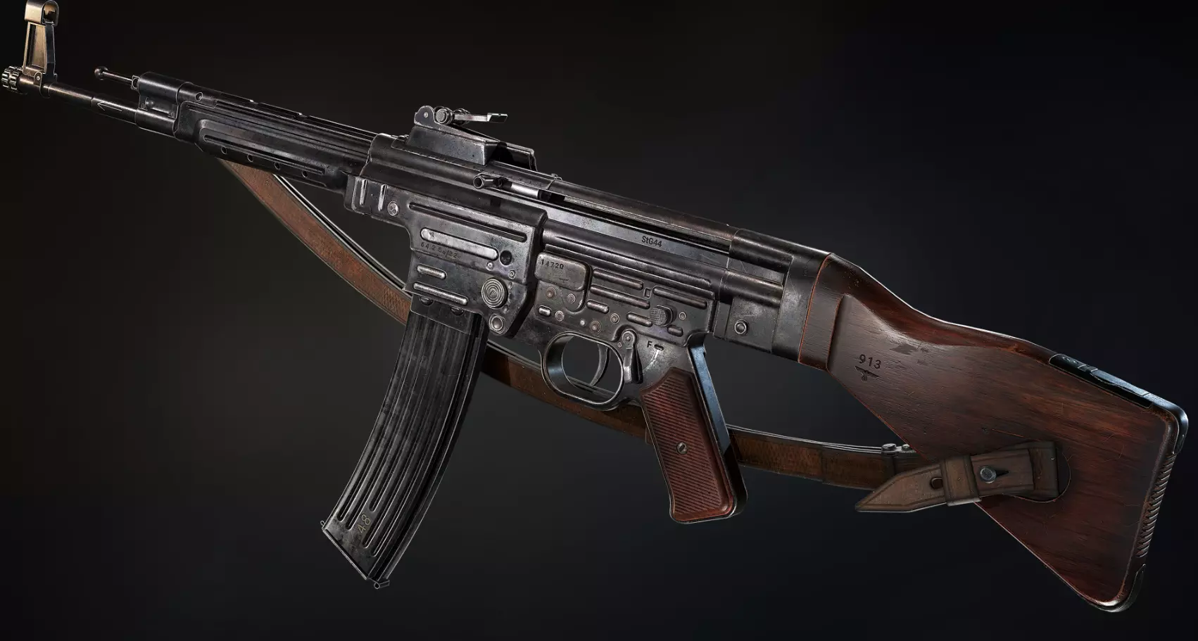 STG-44 Sturmgewehr Low-poly 3D model_0