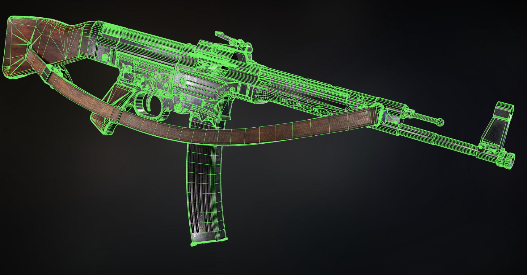 STG-44 Sturmgewehr Low-poly 3D model_5