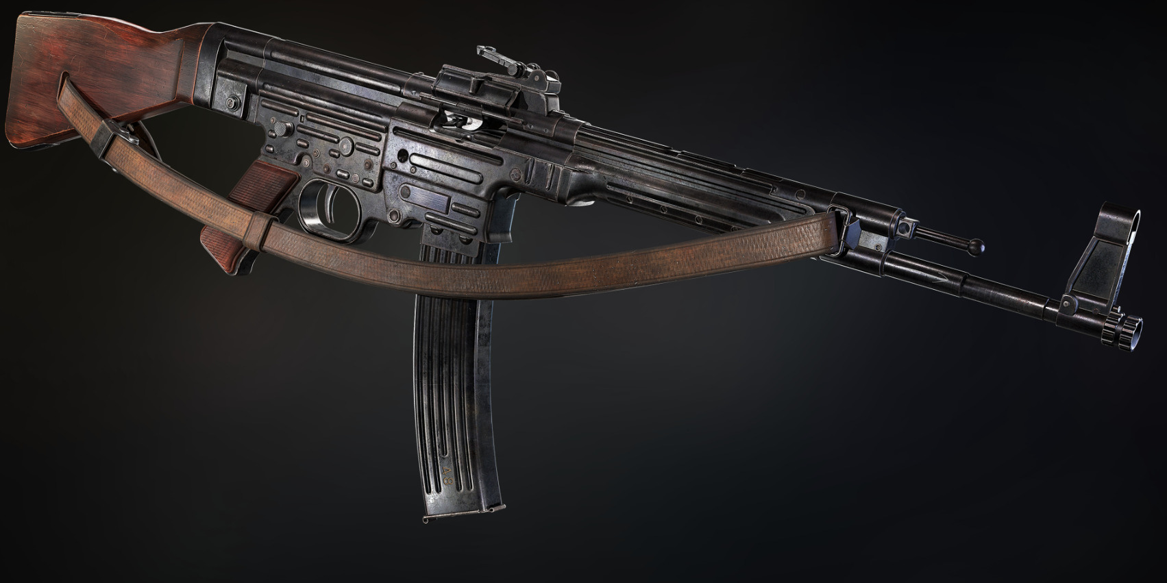 STG-44 Sturmgewehr Low-poly 3D model_1