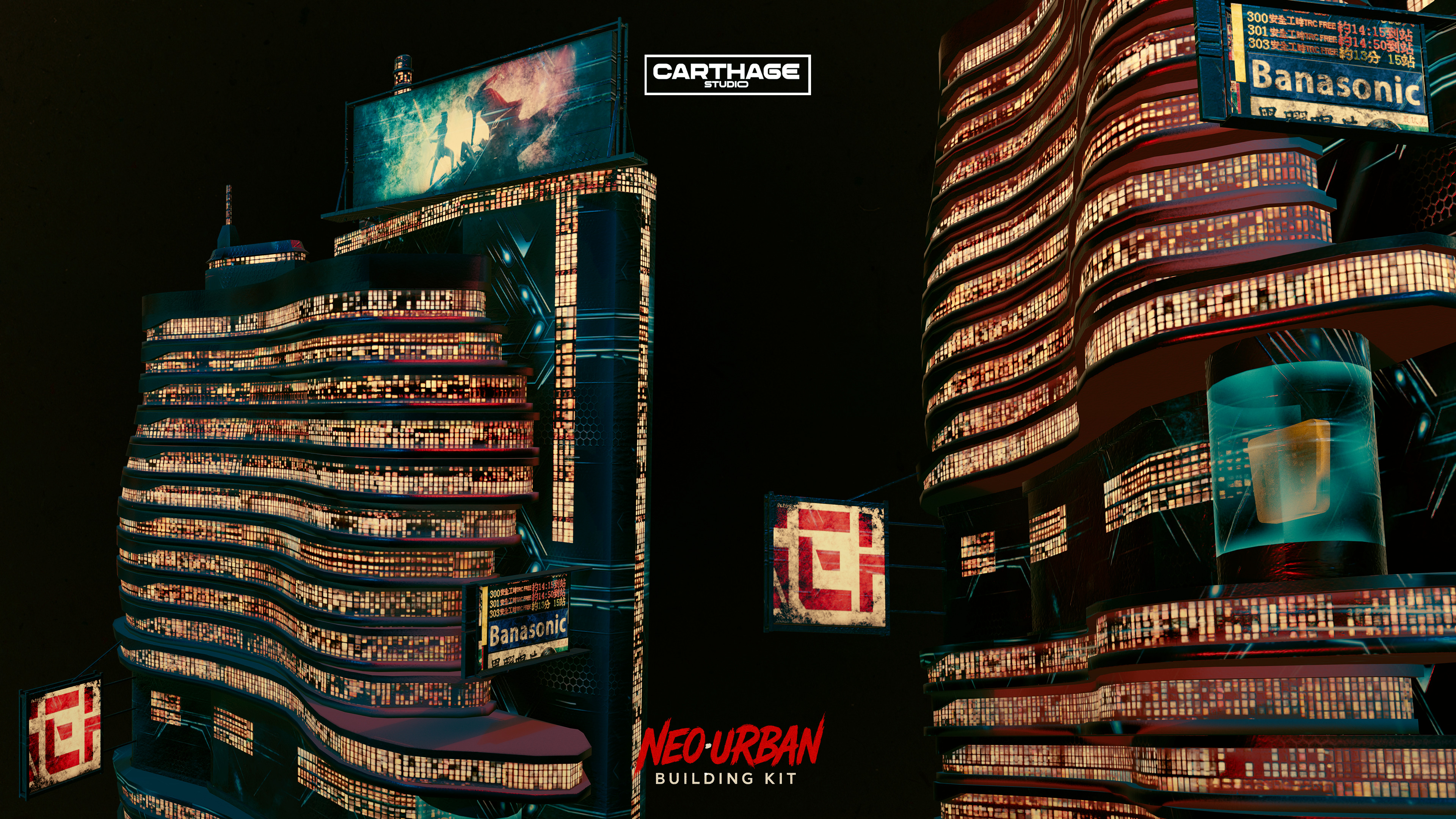 NeoUrban Building Kit Vol 1 Low-poly 3D model_8