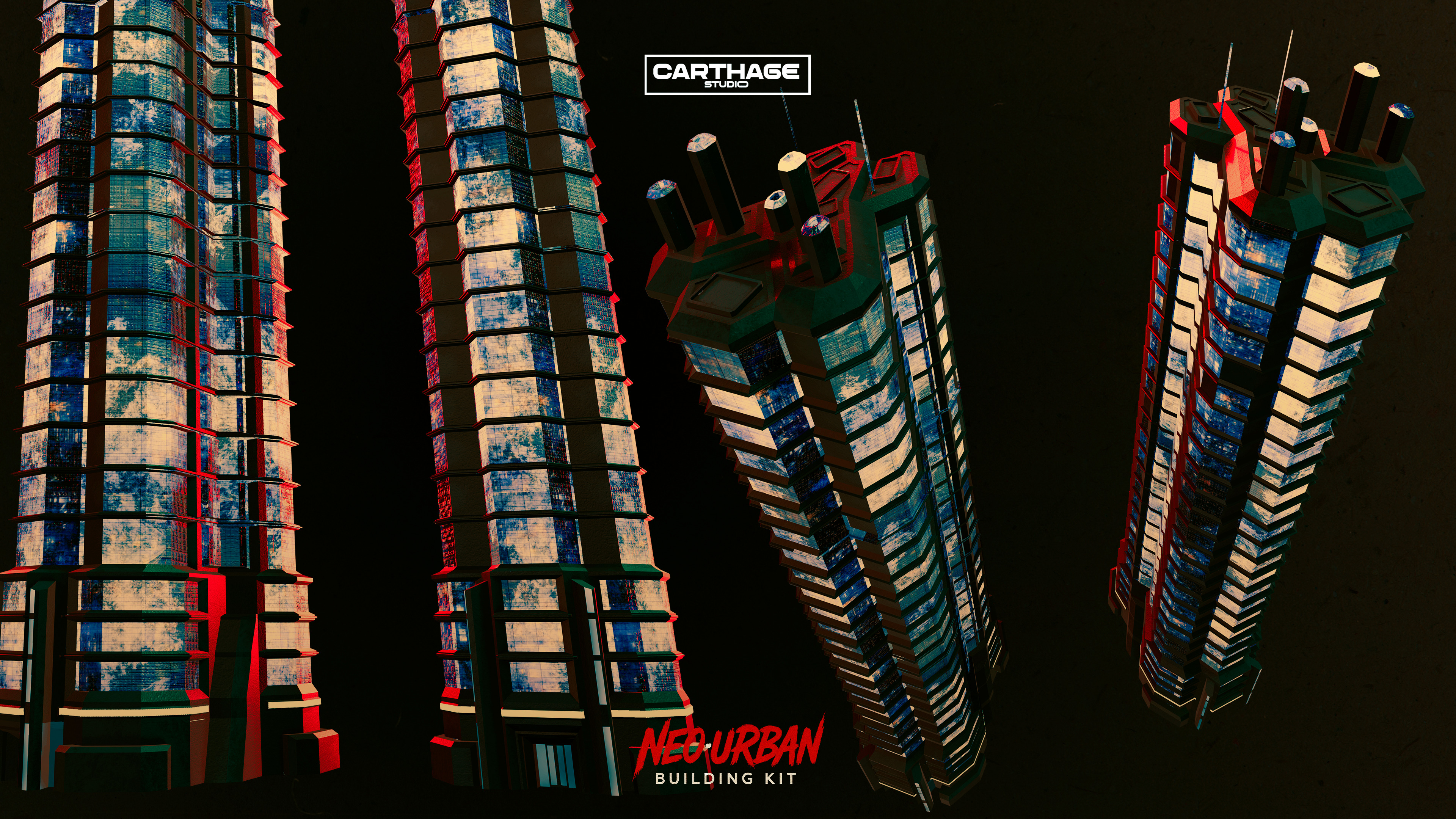 NeoUrban Building Kit Vol 1 Low-poly 3D model_14