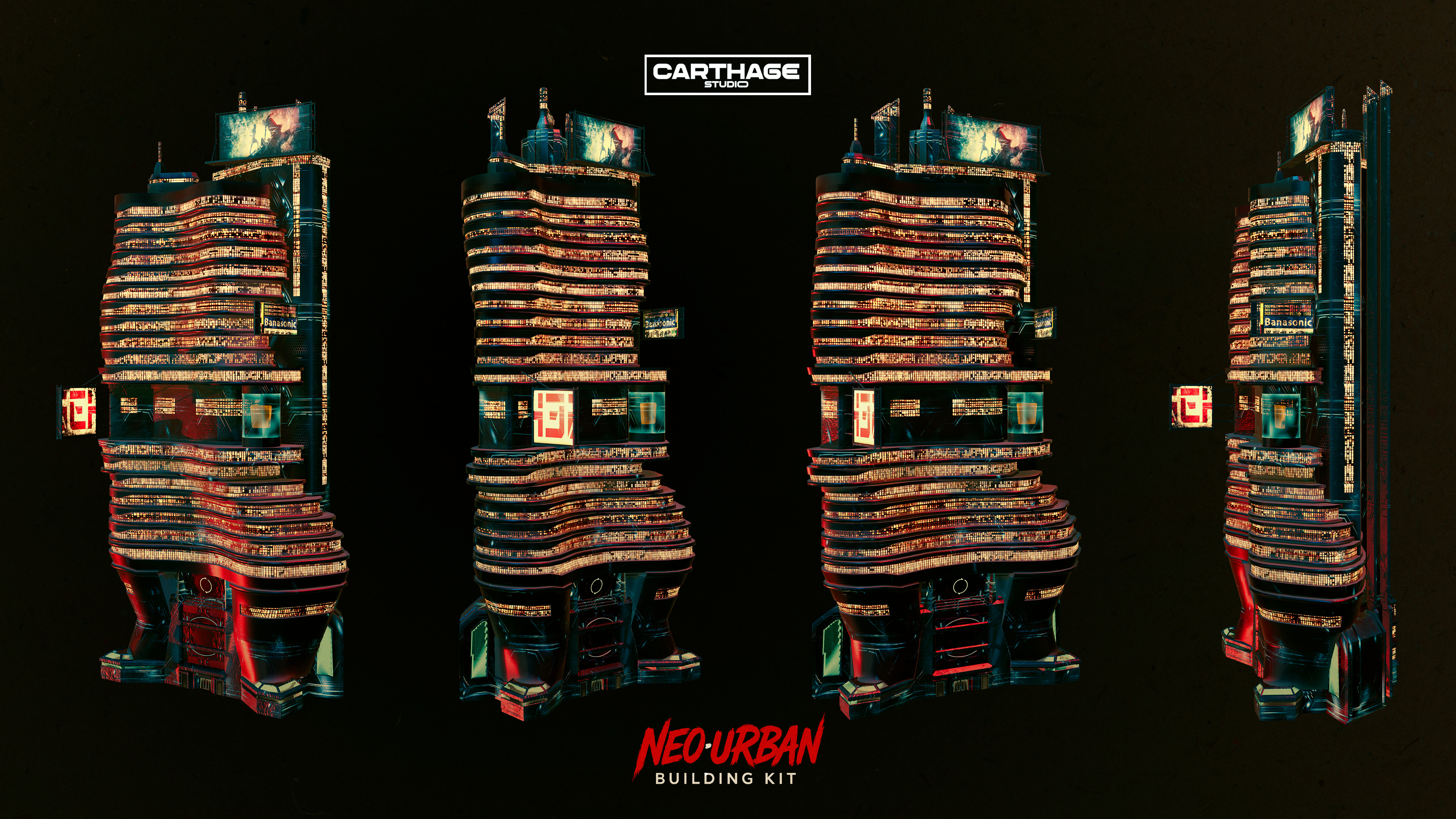 NeoUrban Building Kit Vol 1 Low-poly 3D model_7