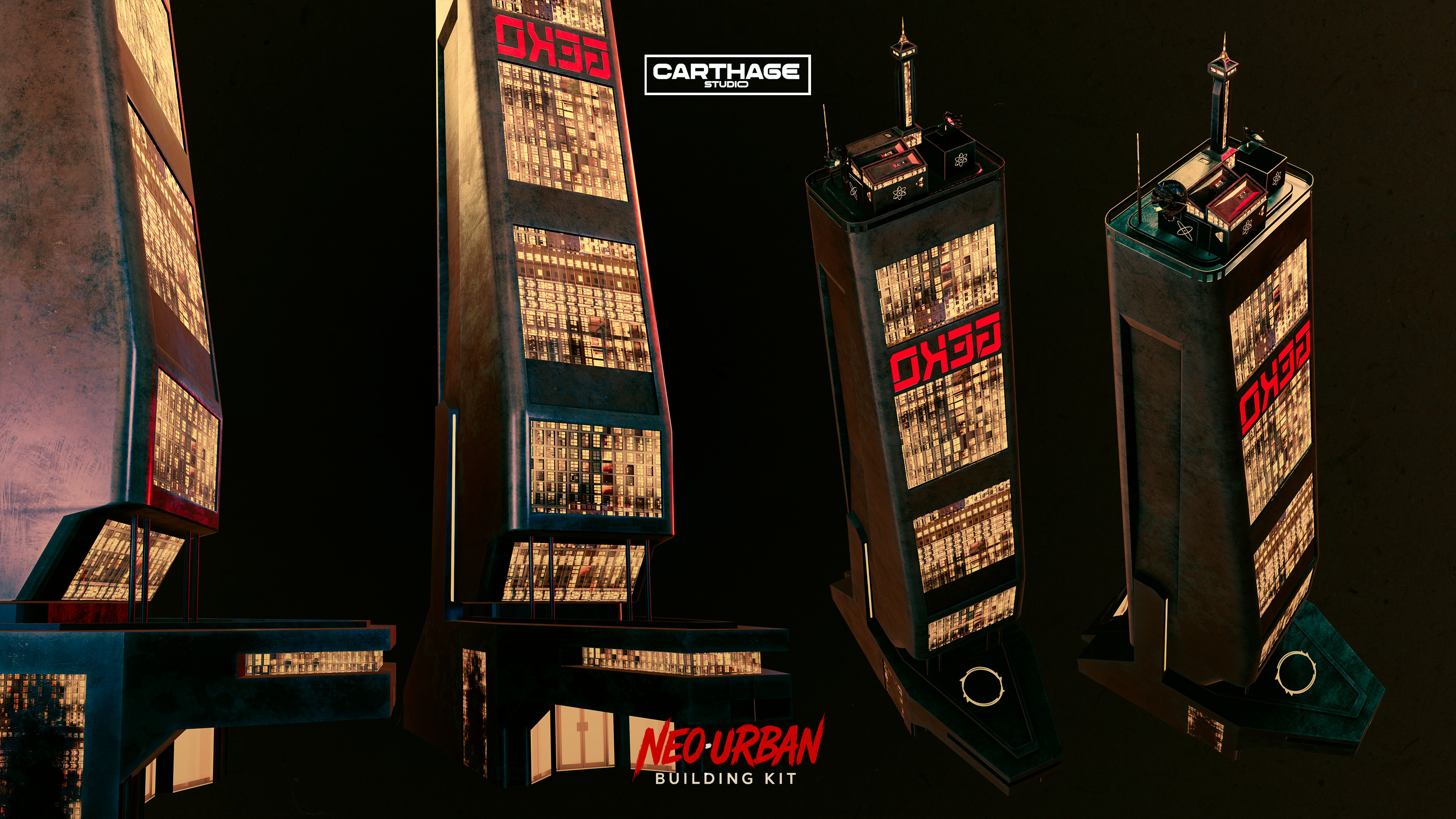 NeoUrban Building Kit Vol 1 Low-poly 3D model_6