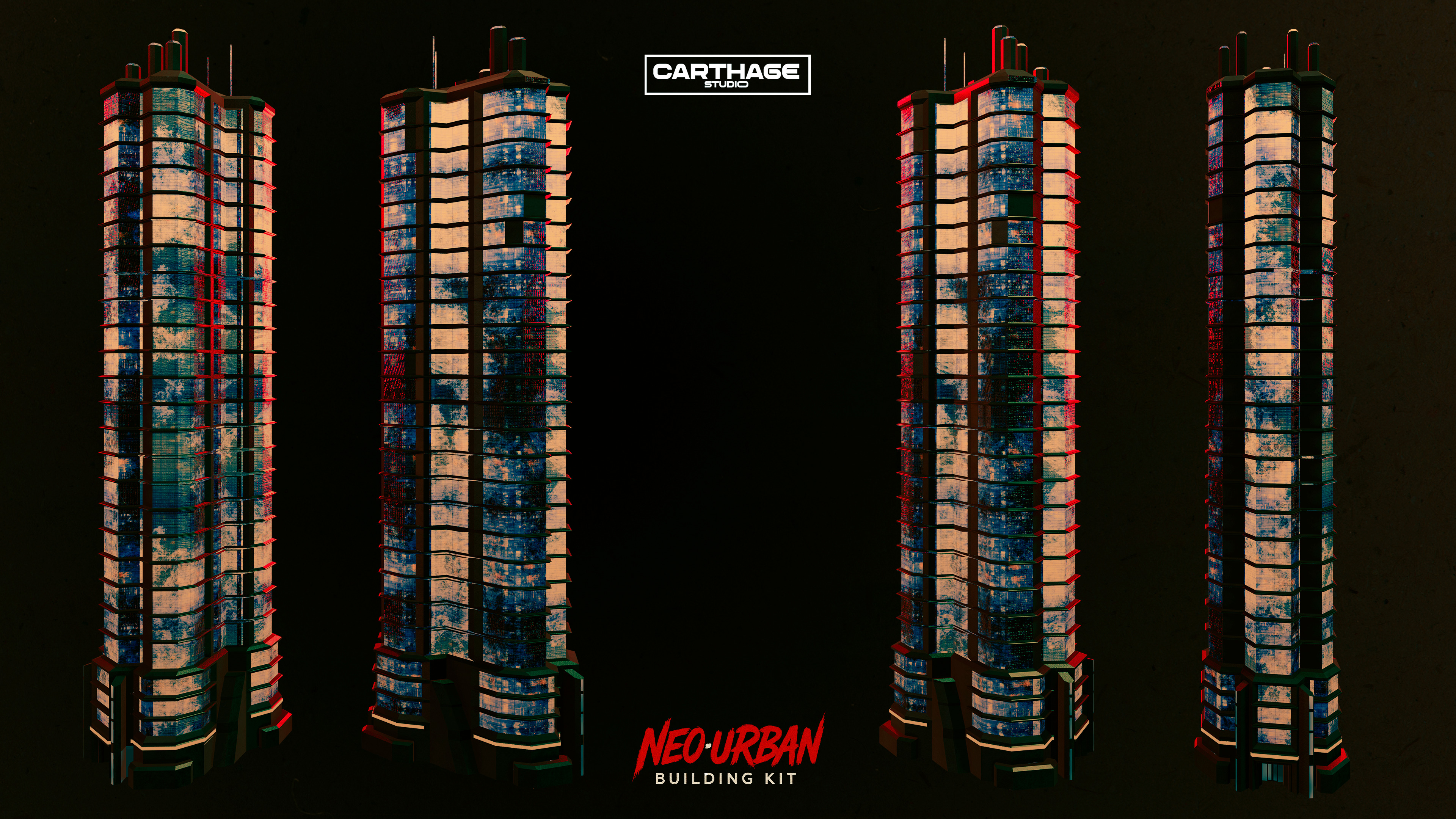 NeoUrban Building Kit Vol 1 Low-poly 3D model_15