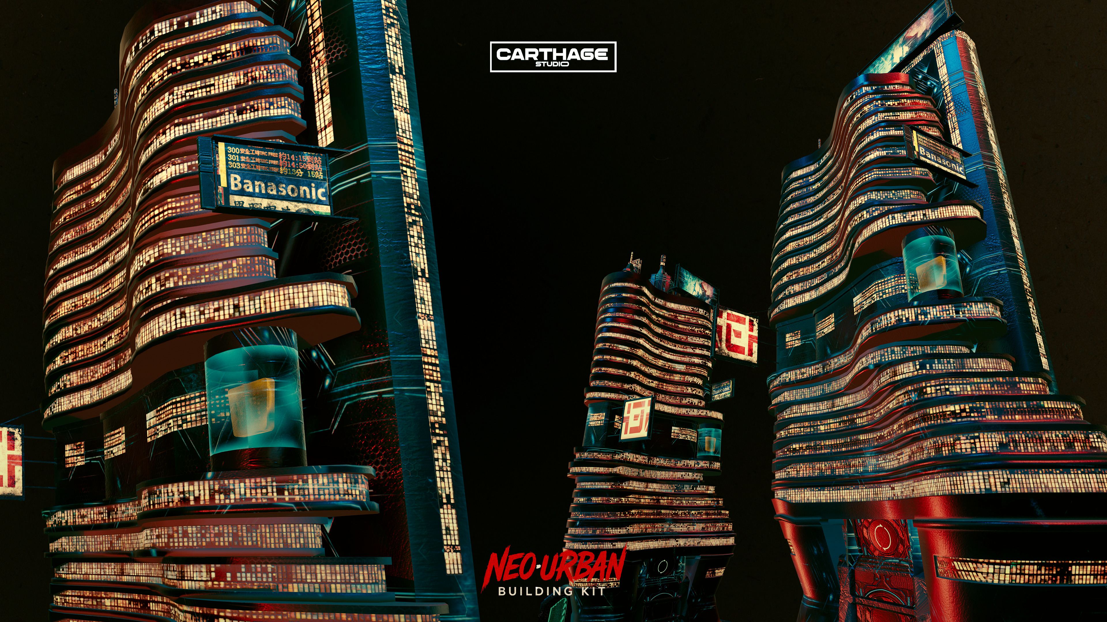 NeoUrban Building Kit Vol 1 Low-poly 3D model_9