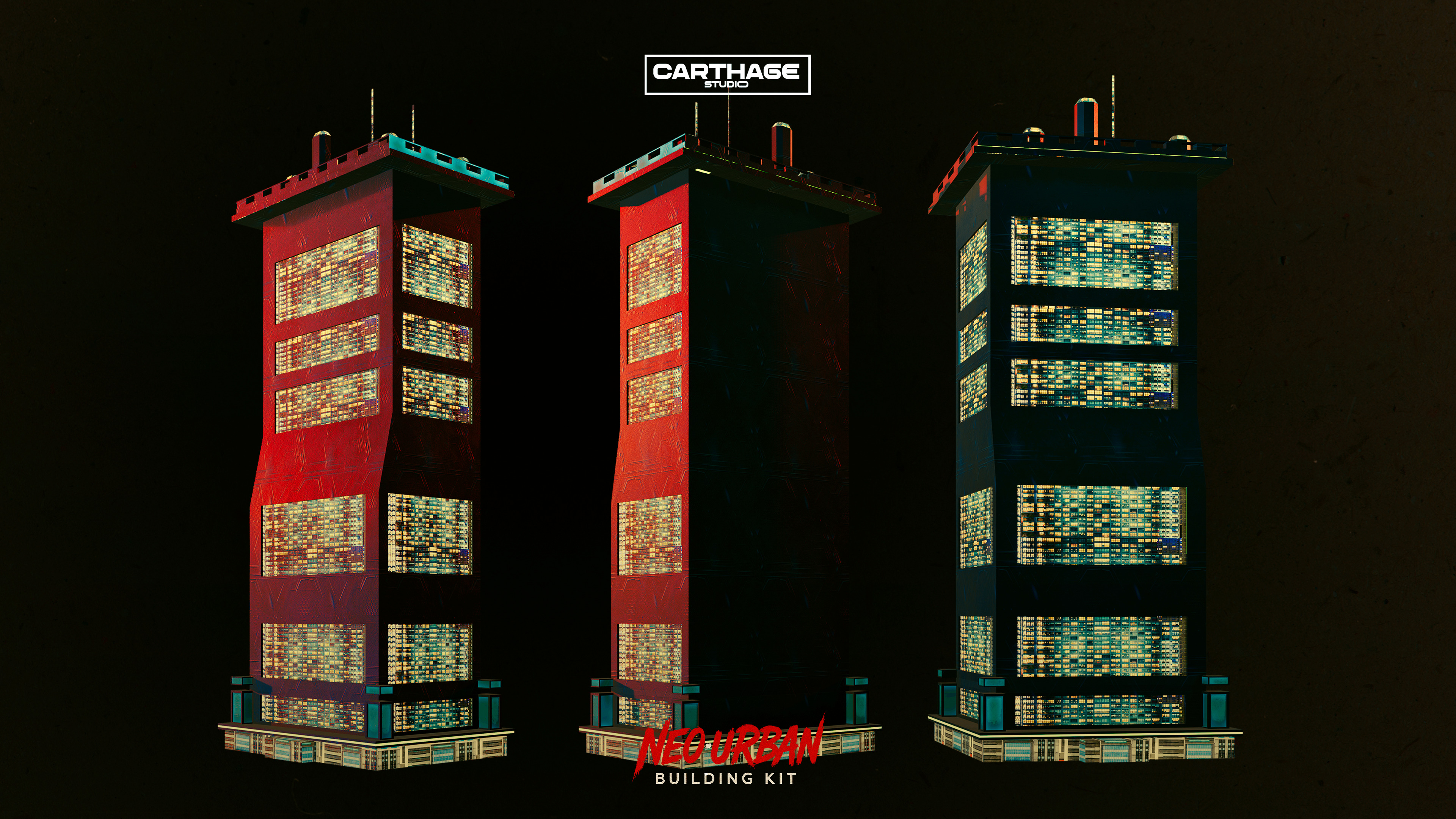 NeoUrban Building Kit Vol 1 Low-poly 3D model_10