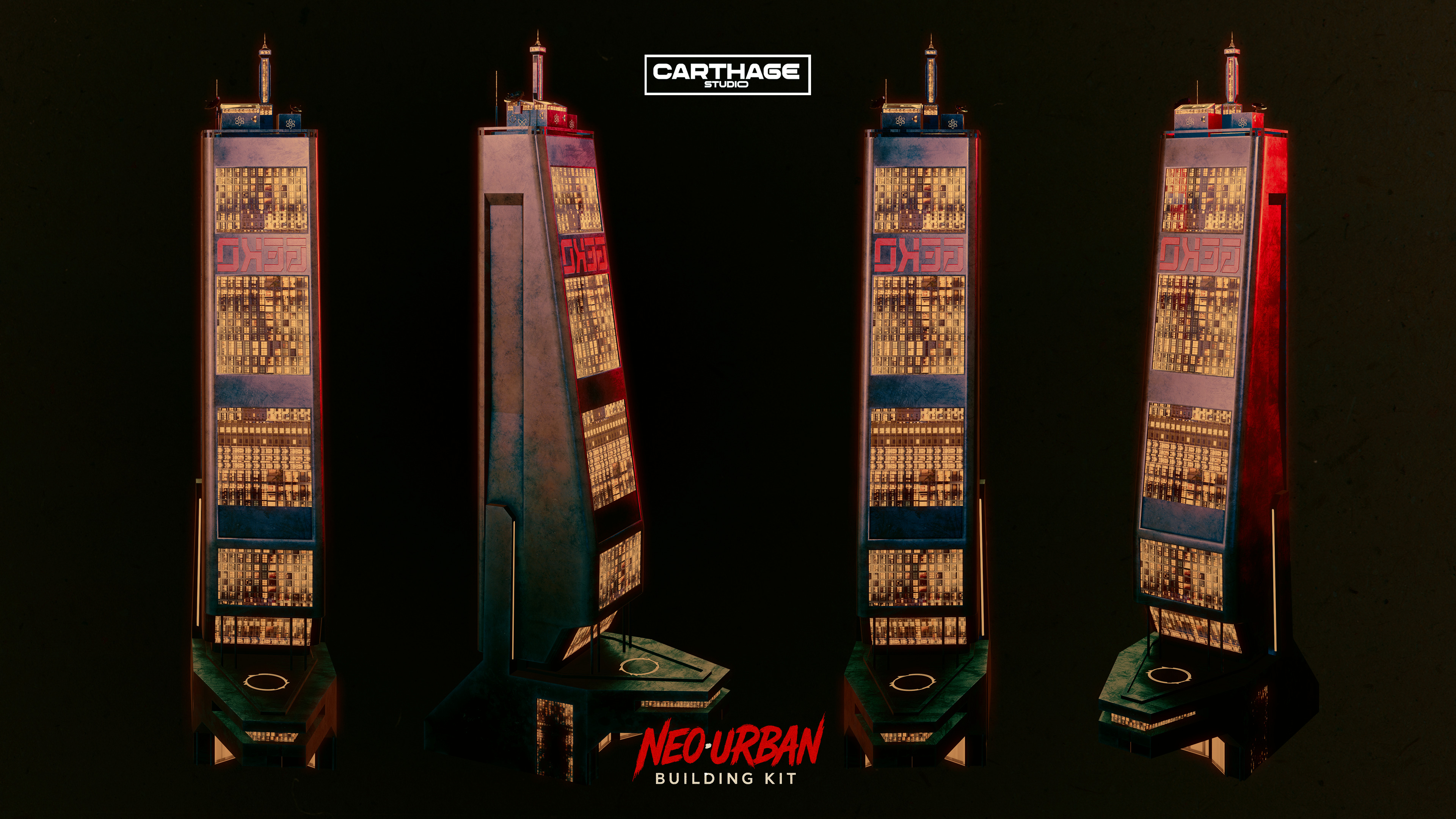 NeoUrban Building Kit Vol 1 Low-poly 3D model_5