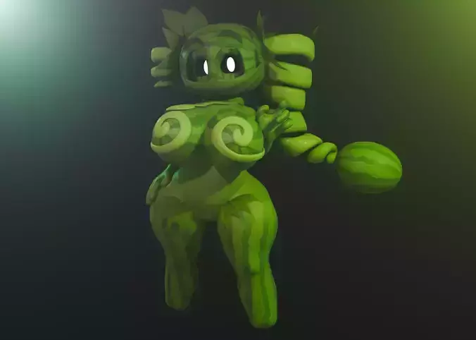 Watermelon- Melonpulta  3D model PVZ NSFW