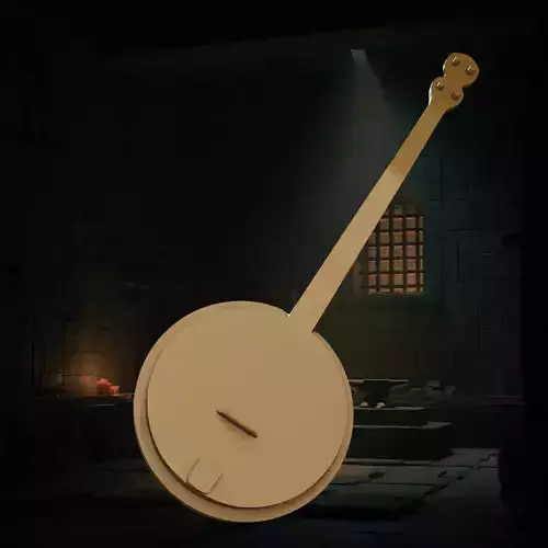 Banjo Minature STL File 3D print model