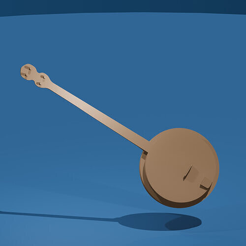 Banjo Minature STL File 3D print model