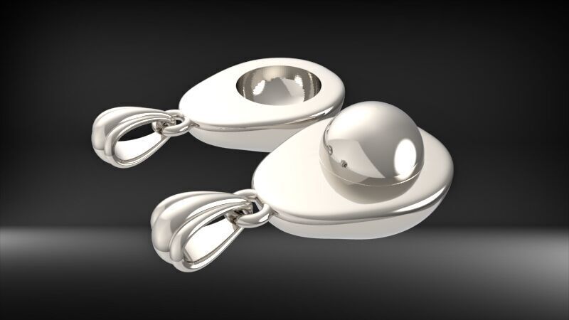 Avacado Pendant Necklace Charm Bracelet Jewelry 3D print model_18