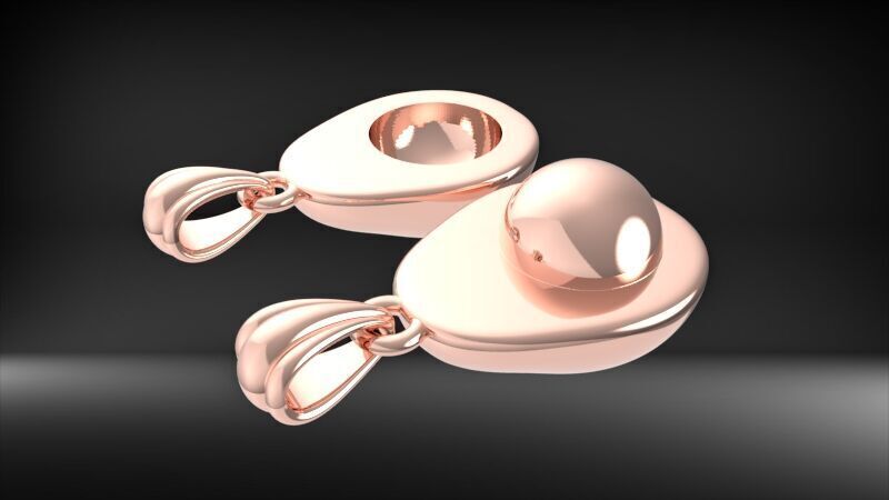 Avacado Pendant Necklace Charm Bracelet Jewelry 3D print model_16