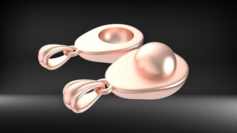 Avacado Pendant Necklace Charm Bracelet Jewelry 3D print model_14