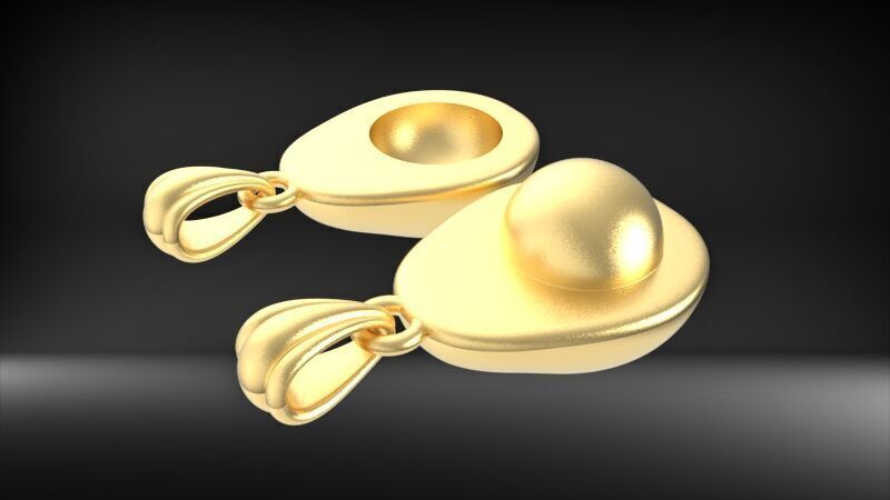 Avacado Pendant Necklace Charm Bracelet Jewelry 3D print model_15