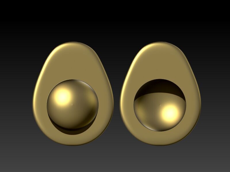 Avacado Pendant Necklace Charm Bracelet Jewelry 3D print model_4