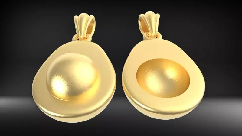 Avacado Pendant Necklace Charm Bracelet Jewelry 3D print model_0