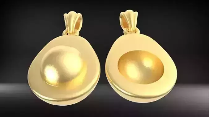 Avacado Pendant Necklace Charm Bracelet Jewelry 3D print model