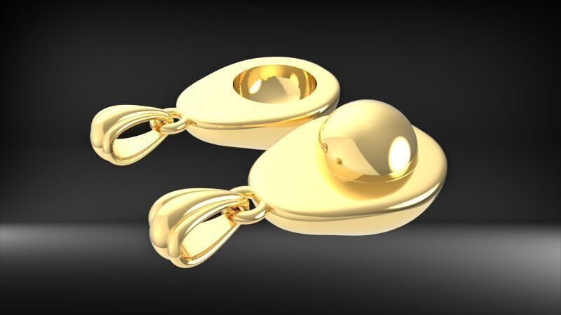 Avacado Pendant Necklace Charm Bracelet Jewelry 3D print model_17