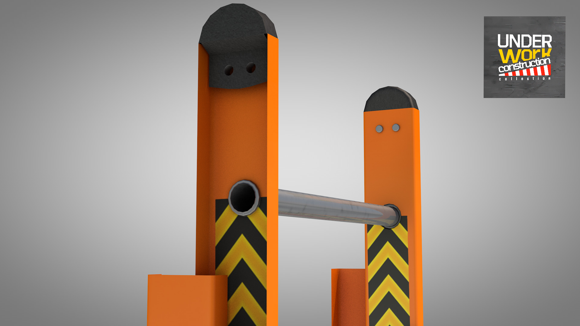 Construction - Ladder Orange 3D model_9