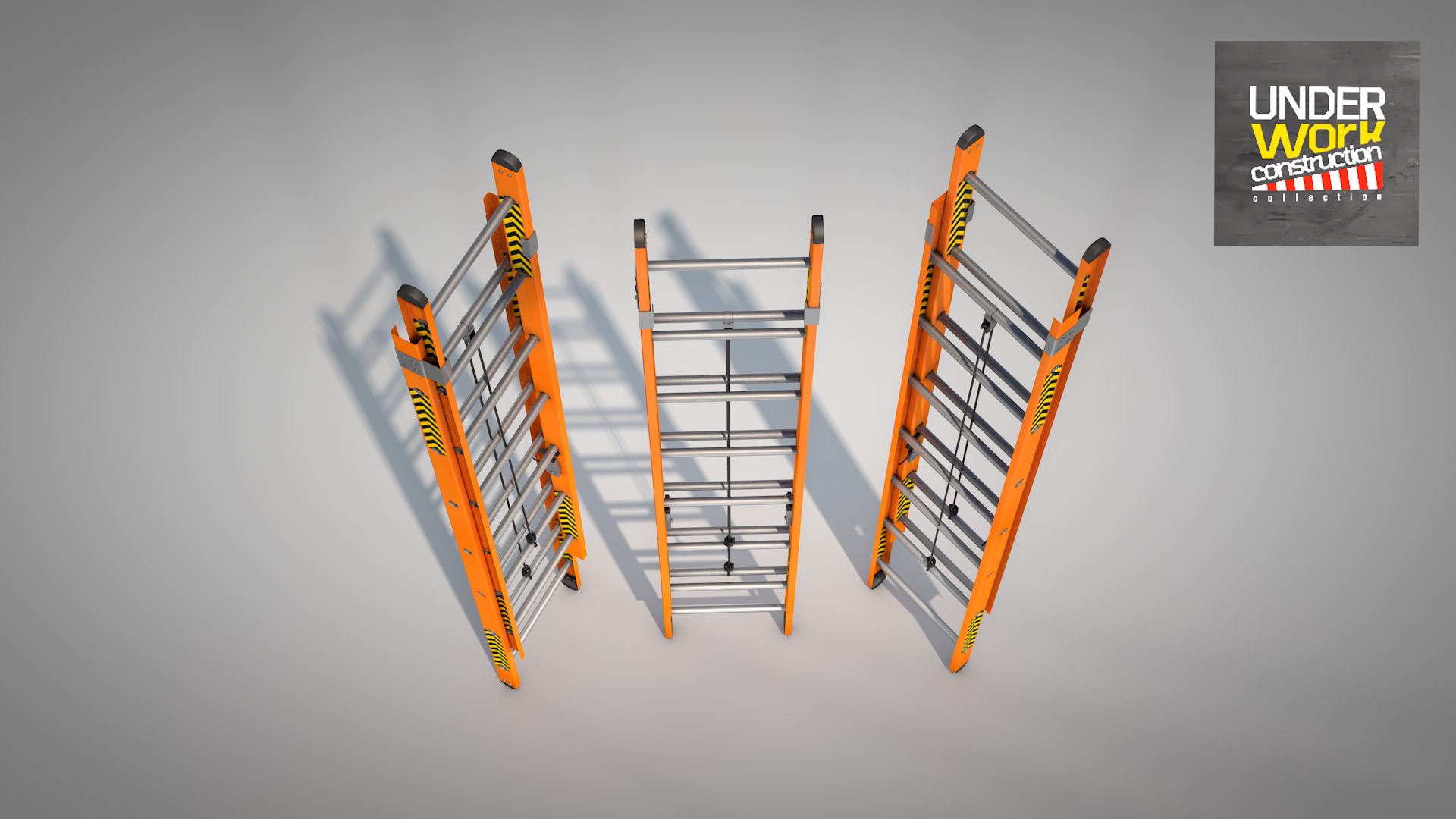 Construction - Ladder Orange 3D model_1