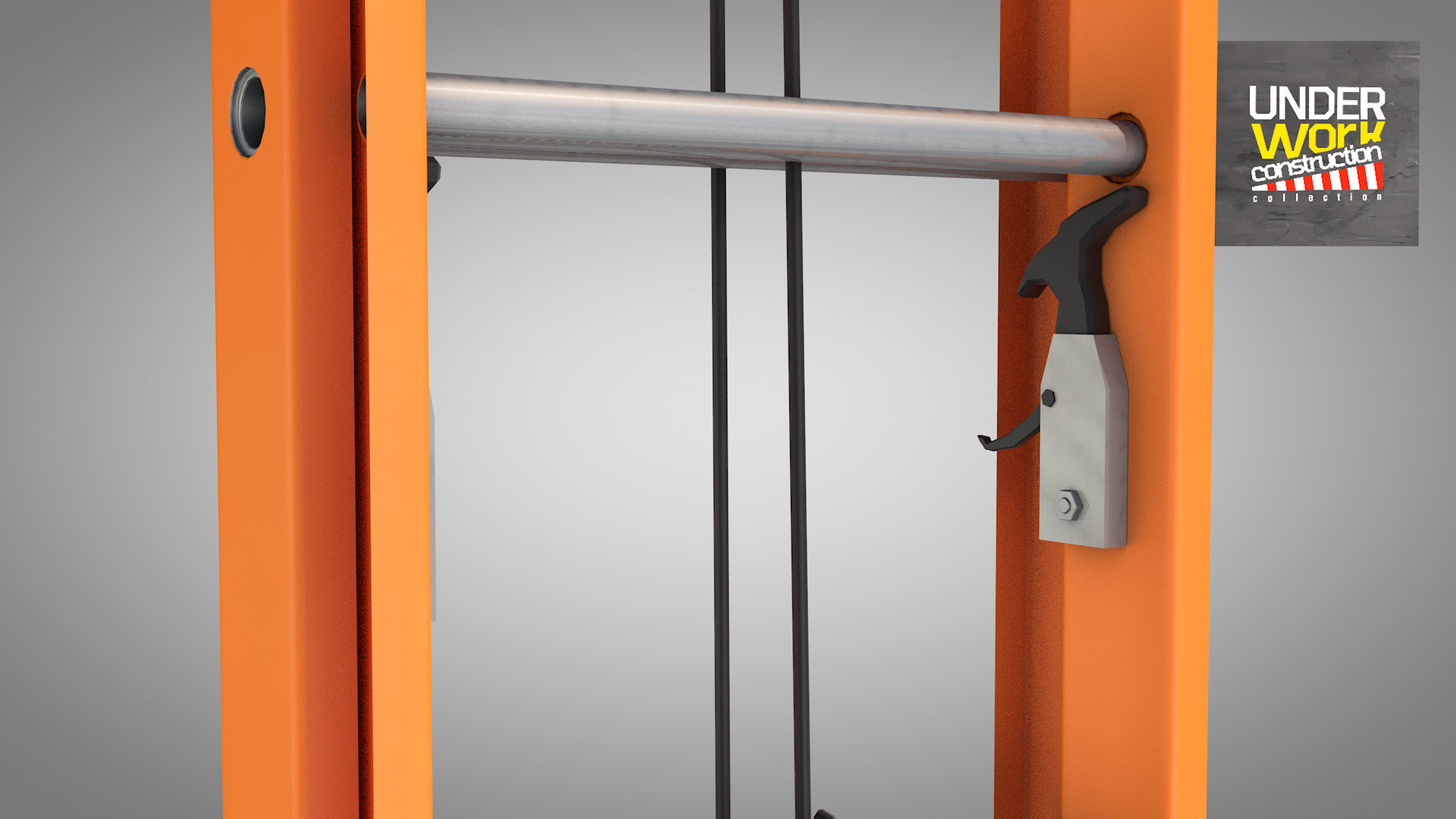 Construction - Ladder Orange 3D model_13