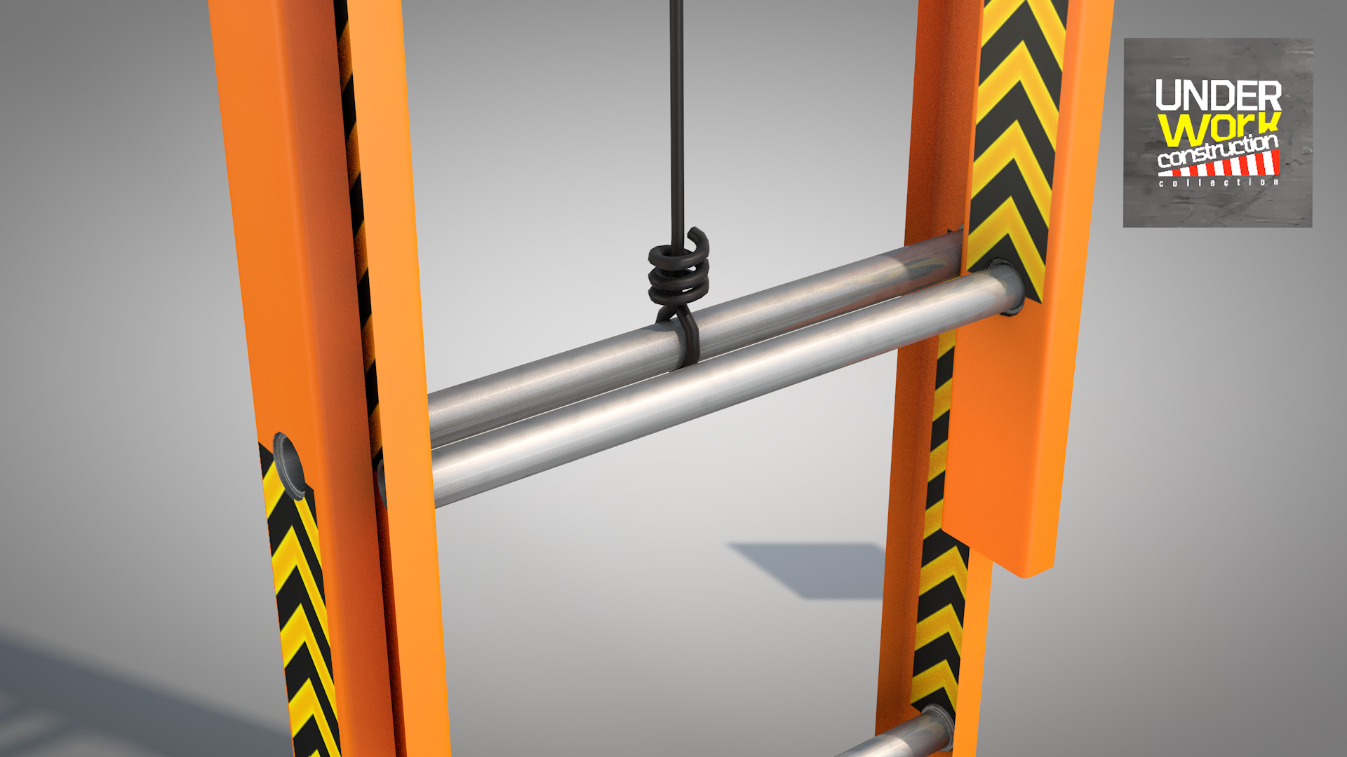 Construction - Ladder Orange 3D model_15