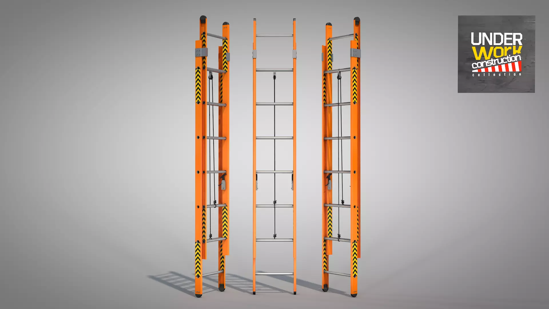 Construction - Ladder Orange 3D model_0