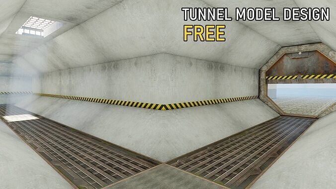 3d Tunnel Low-poly 3D model