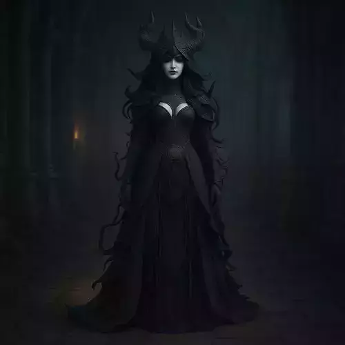 Dark Sorceress 3D Character