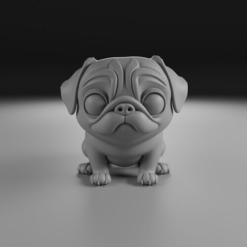Pug dog 3D print model