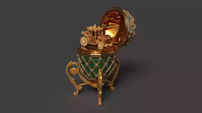 Faberge egg with carriage 