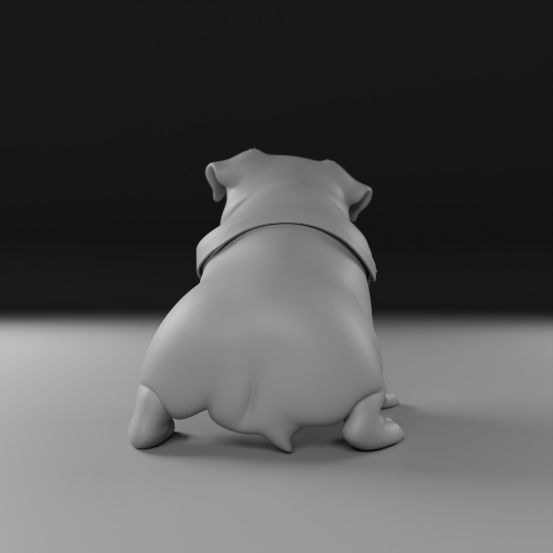 Pug dog 3D print model_8