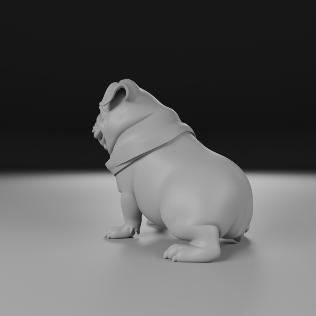 Pug dog 3D print model_4