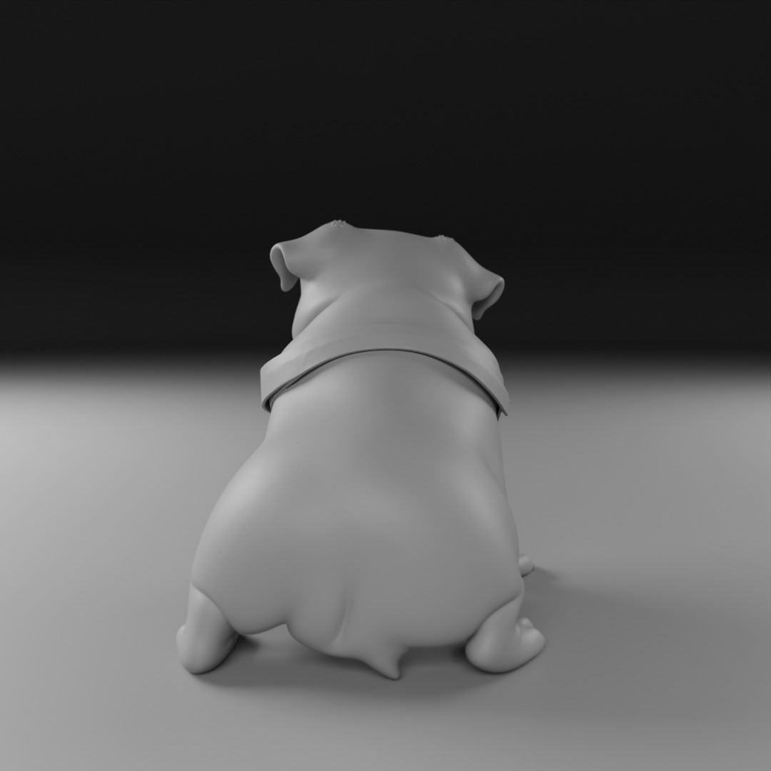 Pug dog 3D print model_6
